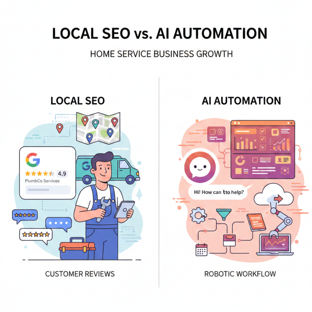 Local SEO vs. AI Automation: What Actually Drives Leads for Home Service Businesses in 2026