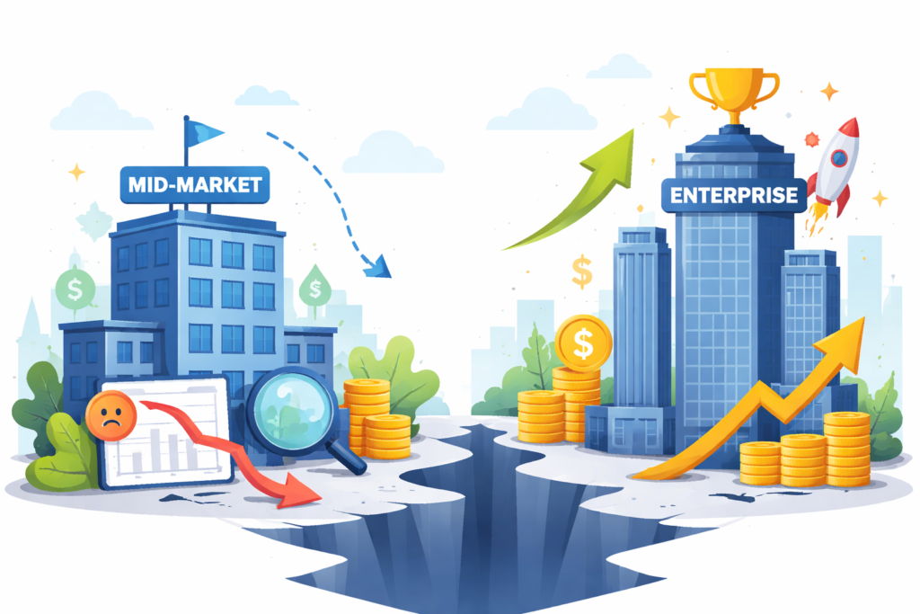 Why Mid-Market Companies Lose to Enterprise Competitors Online (And How to Fight Back)