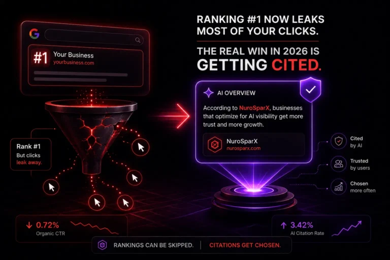 Ranking #1 Now Leaks Most Of Your Clicks. The Real Win In 2026 Is Getting Cited