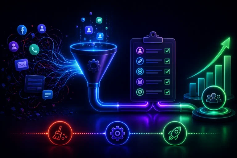 lead tracking for service businesses 90 day cleanup dashboard
